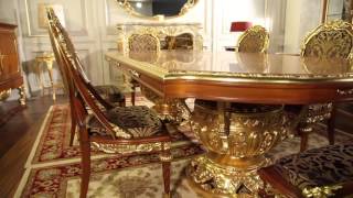 Furniture classic living room Versailles the luxury of the Louis XVI style in the dining room [upl. by Skardol]