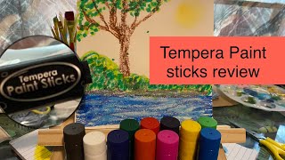 Tempera Paint Sticks Review  Sargent Art [upl. by Delwin449]