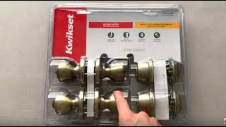 How to install new Kwikset door handle amp Deadbolt  FAST amp EASY [upl. by Ramat]