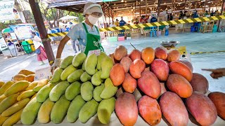 Huge Mangoes FARMER’S MARKET FOOD 🥭  Jing Jai Market ตลาดจริงใจ Chiang Mai Thailand [upl. by Hausmann]