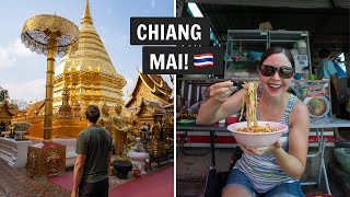 24 hours in CHIANG MAI Thailand Khao Soi Doi Suthep amp Night Market FOOD tour [upl. by Iderf]