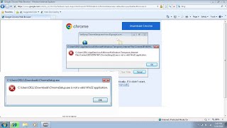 chrome setup is not valid win32 application  chrome download install in windows 7 8 chrome [upl. by Camella]