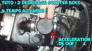 Facile  Débridage scooter 50cc 4temps au carbu  2 [upl. by Pincas]