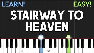 Stairway To Heaven  Led Zeppelin  EASY Piano Tutorial [upl. by Alial901]