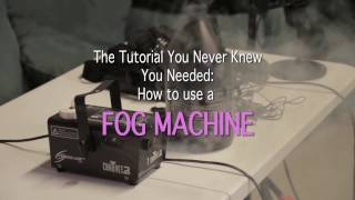 The Tutorial You Never Knew You Needed How to use a Fog Machine [upl. by Hallock]