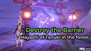 Destroy the Barrier  Hayashi of Tanuki in the forest  Genshin Impact [upl. by Dacey]