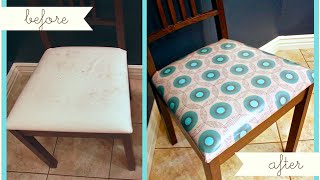 How To Reupholster Dining or Kitchen Chairs [upl. by Atiuqer768]