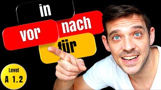 Time Prepositions German  vor nach in and für  A12 Level  YourGermanTeacher [upl. by Rozalie]