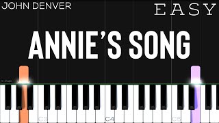 John Denver  Annie’s Song  EASY Piano Tutorial [upl. by Schwartz]