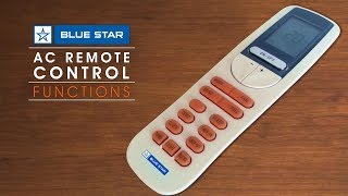 Blue Star AC Remote Control Functions [upl. by Atiuqan706]