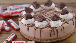 NoBake Kinder Bueno Cheesecake Recipe [upl. by Anialem868]