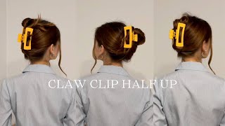 5 Easy 90s Claw Clip Half Up hairstyle clawcliphairstyles [upl. by Stelle]