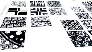 20 Easy ZENTANGLE Patterns ✨ [upl. by Jonathon]