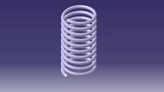 CATIA Beginner Tutorial HELICAL SPRING PART DESIGN WORKBENCH [upl. by Etteiluj]