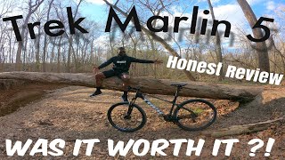 TREK MARLIN 5  HONEST REVIEW  IS IT A GOOD BEGINNER BIKE [upl. by Morvin]