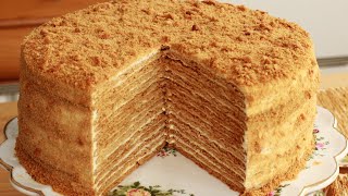 RUSKI MEDOVIK  recept za tortu ruski medovik  MEDENA TORTA  Торт Медовик [upl. by Breger]