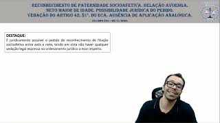 STJ INFO 834 paternidade socioafetiva e adoção [upl. by Felicia]