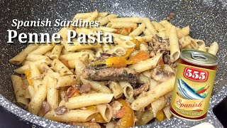 Easy Spanish Sardines Penne Pasta Recipe  Pasta Spanish Sardines in Can [upl. by Llenrahc]