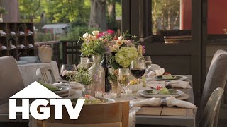 10 Outdoor Dinner Party Tips  HGTV [upl. by Maribelle]