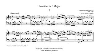 Beethoven  Sonatina in F Major Anh 5 12 [upl. by Estis]