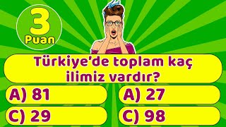 BİLGİ YARIŞMASI 15  Genel Kültürün Ne Kadar İyi Test Et  Çocuklar için bilgi yarışması [upl. by Nelrah]