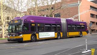 Trolleybuses Trackless Trolley in Seattle Washington United States 2021 [upl. by Bonnell]