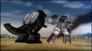 Clash of the Titans  All Metroplex vs Trypticon battles from Transformers G1 [upl. by Bloxberg]