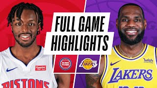 PISTONS at LAKERS  FULL GAME HIGHLIGHTS  February 6 2021 [upl. by Nylednarb]