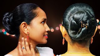 Clutcher Bun Juda Hairstyle for Oily Long Hairs [upl. by Abeh585]