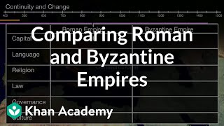 Comparing Roman and Byzantine Empires  AP US History  Khan Academy [upl. by Idoc659]