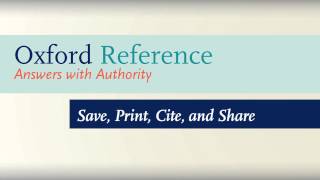 How to Use Oxford Reference [upl. by Beore]