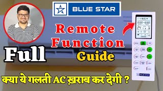 Blue Star AC Remote Function ⚡ How To Use Blue Star AC Remote ⚡ Blue Star AC Remote Demo [upl. by Kifar661]