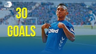 Alfredo Morelos  All 30 Rangers Goals 201819 [upl. by Enimzzaj]