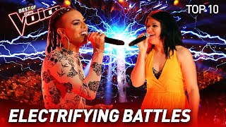 TOP 10  SHOCKING BATTLES in The Voice [upl. by Tuhn]