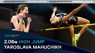 Yaroslava Mahuchikh 206m  World Athletics Indoor Tour [upl. by Gillead]