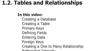 Access 2007 Tutorial 12 Tables and Relationships [upl. by Manup]