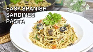 Easy Spanish Sardines Pasta Recipe [upl. by Carnahan530]