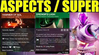 How to unlock destiny 2 prismatic subclass aspects amp fragments Hunter titan warlock Final Shape [upl. by Nyletac]