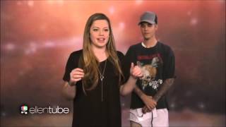 Justin Bieber at The Ellen Show take Surprises Superfans [upl. by Ithaman]