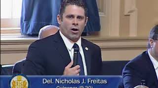 2018 03 02 Delegate Nick Freitas Speech on Floor of House of Delegates [upl. by Keryt]