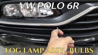 Polo 6R  Removing fog lamp assembly and fog lamp bulb [upl. by Elladine399]