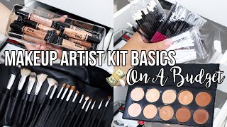 AFFORDABLE MAKEUP ARTIST KIT BASICS  Build Your Kit On A Budget  Jackie Ann [upl. by Vassar]