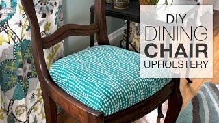 How to Reupholster Dining Chairs  DIY Tutorial [upl. by Anilok389]