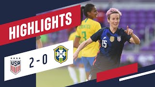 USWNT vs Brazil Highlights  Feb 21 2021 [upl. by Lever]