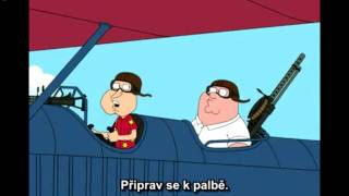 Peter and Quagmire shooting from a plane Family Guy  czech subtitles [upl. by Scotney]