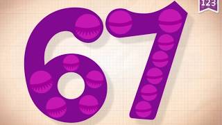 Learn Number 67 in English amp Counting Math by Endless Numbers Kids Video [upl. by Gabriellia199]