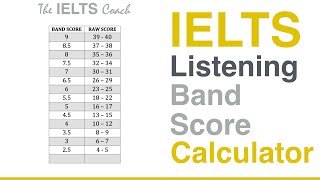 IELTS Listening Band Score Calculator [upl. by Raamaj]