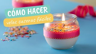 Cómo hacer velas caseras fáciles [upl. by Clyde]