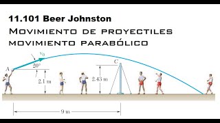 11101 Beer Johnston Movimiento de proyectiles movimiento parabólico [upl. by Bellina]