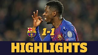 BARÇA 11 TOTTENHAM  Match highlights [upl. by Nyledam5]